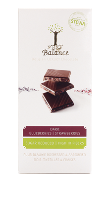 Balance Chocolade Puur Bosbes/Aardbei