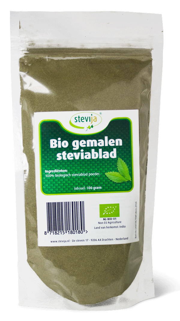 Bio gemalen steviablad (fijn)